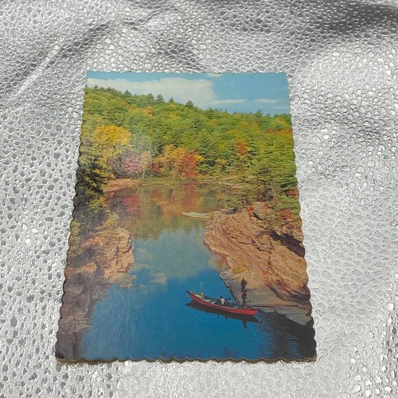 Vintage Ausable Chasm & Rainbow Falls NY End of Boat Ride Set of 2 Oversize 6x4 - Picture 2 of 8